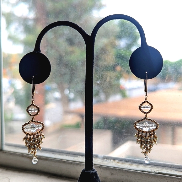 bo j.c. Artisan Semi Precious Crystal Quartz & Mini Pearls Intricate Handwire - Picture 9 of 16